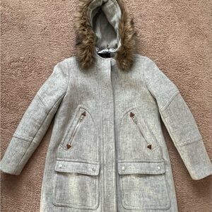 J. Crew Gray Wool Blend Coat